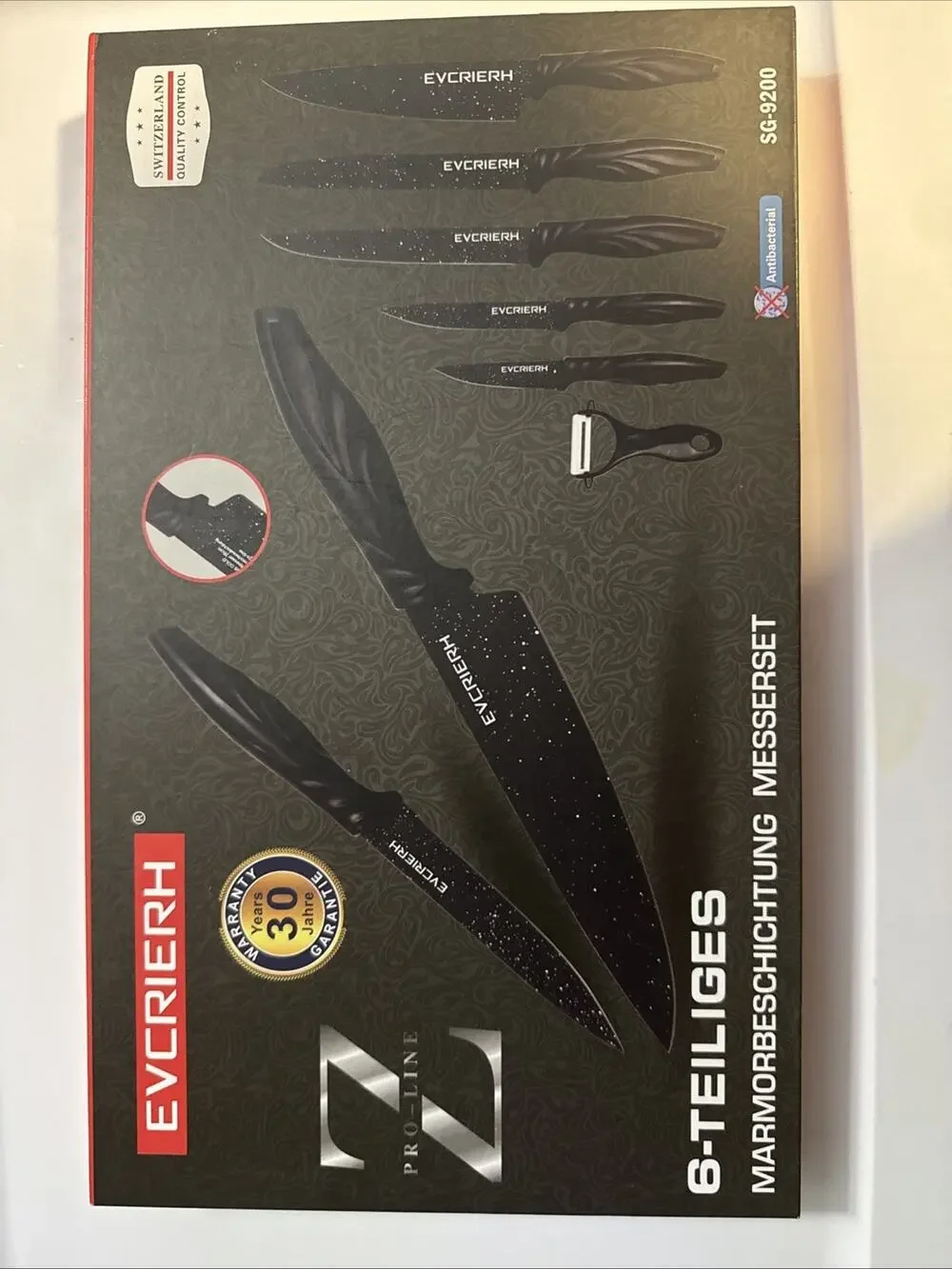Swiss Gold Switzerland Ceramic Kitchen Knife Set Z Pro Line SG-9200 S8